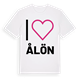 White t-shirt med Jag älskar Ålön t-shirt stort tryck