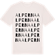 Vintage White t-shirt med Alperna ordlek t-shirt
