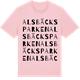 Pink Cotton t-shirt med Alsbäcksparken ordlek t-shirt