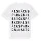White t-shirt med Alsbäcksparken ordlek t-shirt