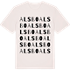 Vintage White t-shirt med Alsbo ordlek t-shirt
