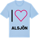 Blue Soul t-shirt med Jag älskar Alsjön t-shirt stort tryck