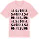 Pink Cotton t-shirt med Alsjön ordlek t-shirt
