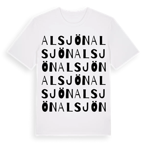 Alsjön ordlek t-shirt – ekologisk bomull t-shirt från Pinshirt