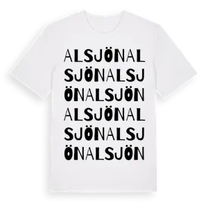 Alsjön ordlek t-shirt – ekologisk bomull t-shirt från Pinshirt