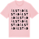 Pink Cotton t-shirt med Ålstad ordlek t-shirt
