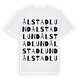 White t-shirt med Ålstadlund ordlek t-shirt