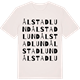 Vintage White t-shirt med Ålstadlund ordlek t-shirt
