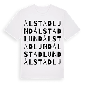 Ålstadlund ordlek t-shirt – ekologisk bomull t-shirt från Pinshirt
