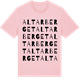 Pink Cotton t-shirt med Altarberget ordlek t-shirt