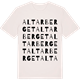 Vintage White t-shirt med Altarberget ordlek t-shirt
