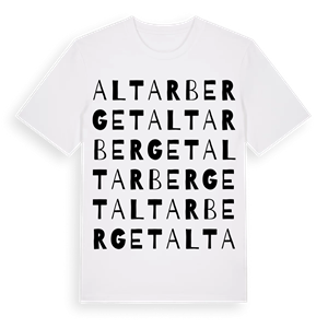 Altarberget ordlek t-shirt – ekologisk bomull t-shirt från Pinshirt