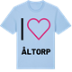 Blue Soul t-shirt med Jag älskar Åltorp t-shirt stort tryck