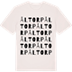 Vintage White t-shirt med Åltorp ordlek t-shirt