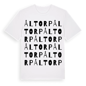 Åltorp ordlek t-shirt – ekologisk bomull t-shirt från Pinshirt