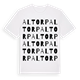 White t-shirt med Altorp ordlek t-shirt