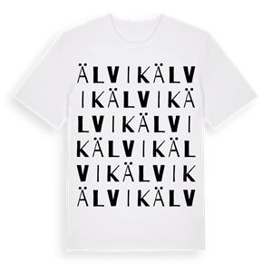 Älvik ordlek t-shirt – ekologisk bomull t-shirt från Pinshirt