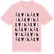 Pink Cotton t-shirt med Ålvik ordlek t-shirt