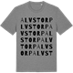 Mid Heather Gray t-shirt med Alvstorp ordlek t-shirt