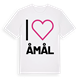White t-shirt med Jag älskar Åmål t-shirt stort tryck