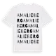 White t-shirt med Amalieberg ordlek t-shirt