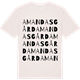 Vintage White t-shirt med Amandas gård ordlek t-shirt