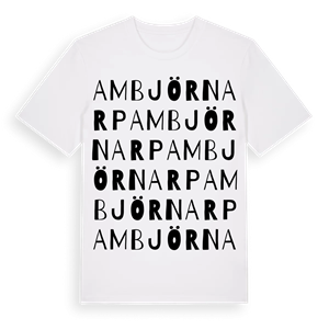 Ambjörnarp ordlek t-shirt – ekologisk bomull t-shirt från Pinshirt