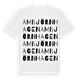 White t-shirt med Ambjörnhagen ordlek t-shirt