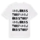 White t-shirt med Ambjörnstorp ordlek t-shirt
