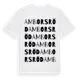 White t-shirt med Amborsröd ordlek t-shirt