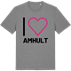 Mid Heather Gray t-shirt med Jag älskar Amhult t-shirt stort tryck