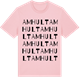 Pink Cotton t-shirt med Amhult ordlek t-shirt