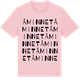 Pink Cotton t-shirt med Åminnet ordlek t-shirt