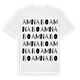 White t-shirt med Amnabo ordlek t-shirt