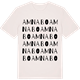 Vintage White t-shirt med Amnabo ordlek t-shirt