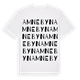 White t-shirt med Amnebyn ordlek t-shirt