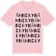 Pink Cotton t-shirt med Ämnebyn ordlek t-shirt