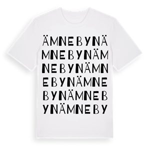 Ämnebyn ordlek t-shirt – ekologisk bomull t-shirt från PinShirt