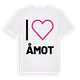 White t-shirt med Jag älskar Åmot t-shirt stort tryck