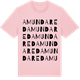 Pink Cotton t-shirt med Amundared ordlek t-shirt