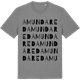 Mid Heather Gray t-shirt med Amundared ordlek t-shirt