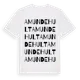 White t-shirt med Amundehult ordlek t-shirt