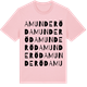 Pink Cotton t-shirt med Amunderöd ordlek t-shirt