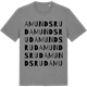 Mid Heather Gray t-shirt med Amundsrud ordlek t-shirt
