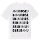 White t-shirt med Amundsrud ordlek t-shirt