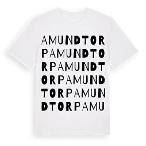 Amundtorp ordlek t-shirt – ekologisk bomull t-shirt från Pinshirt