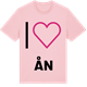 Pink Cotton t-shirt med Jag älskar Ån t-shirt stort tryck