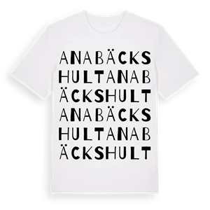 Anabäckshult ordlek t-shirt – ekologisk bomull t-shirt från Pinshirt