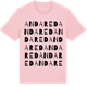 Pink Cotton t-shirt med Andared ordlek t-shirt