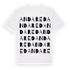 White t-shirt med Andared ordlek t-shirt